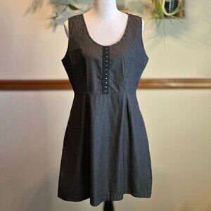 Dark Gray Sleeveless Fit-and-Flare Dress